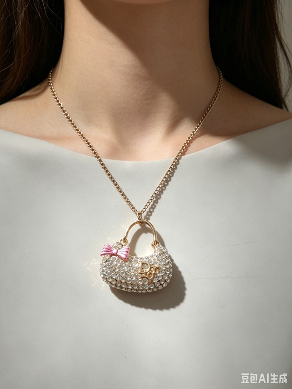  Dior handbag long necklace