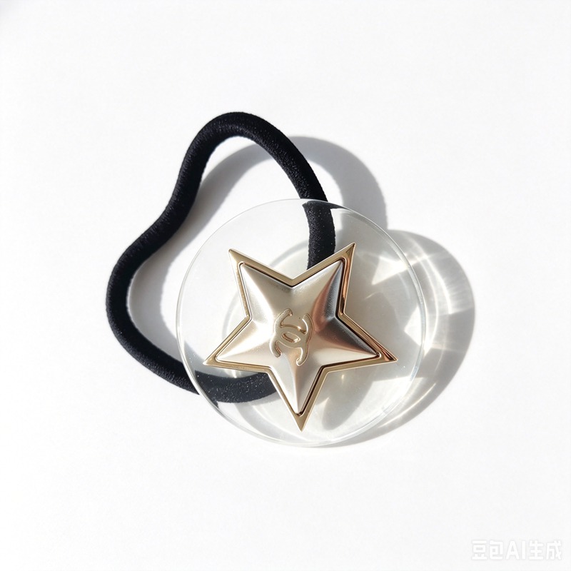 acrylic CC star elastic hair clips