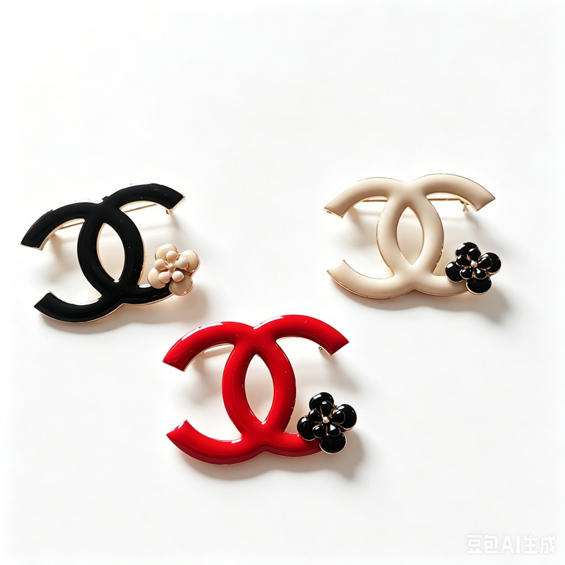 painting CC brooch