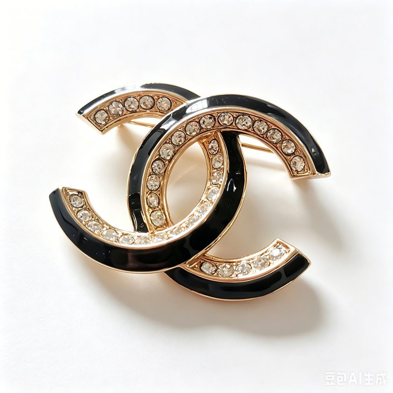 painting CC brooch