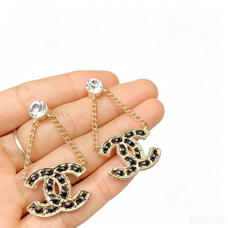 CC leather earring