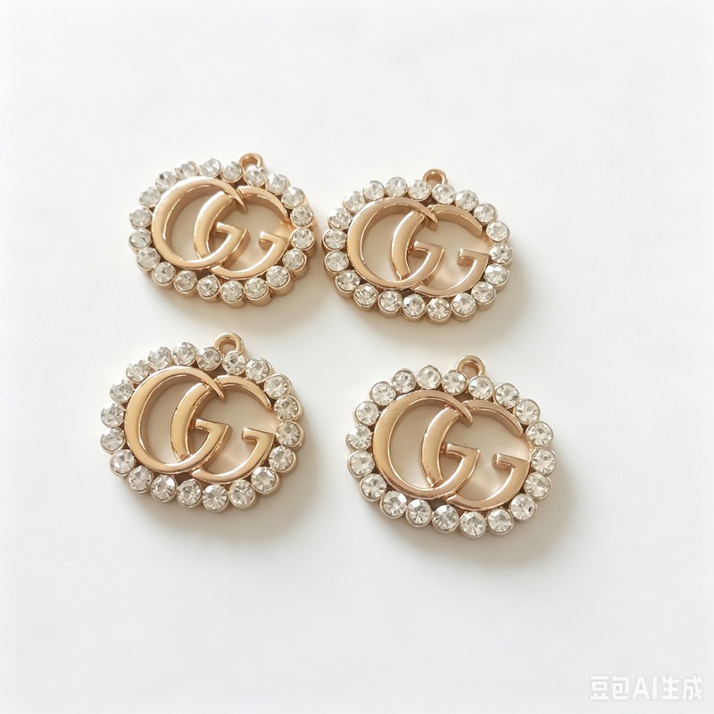 GG rhinestone pendant charms