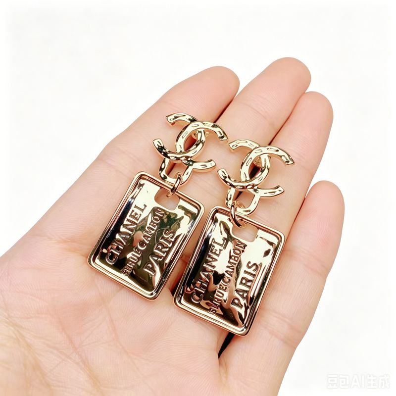 CC perfume bottle earring stud