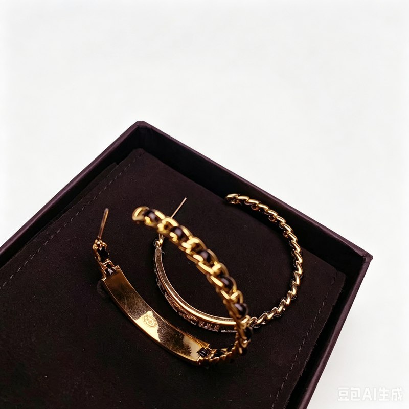 CC leather earring