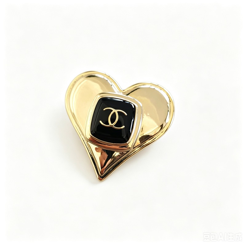 CC heart brooch