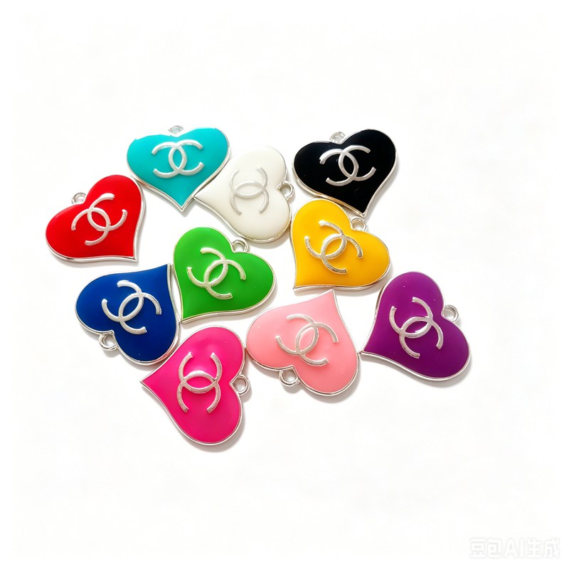 10pcs Heart CC Charms small pendant