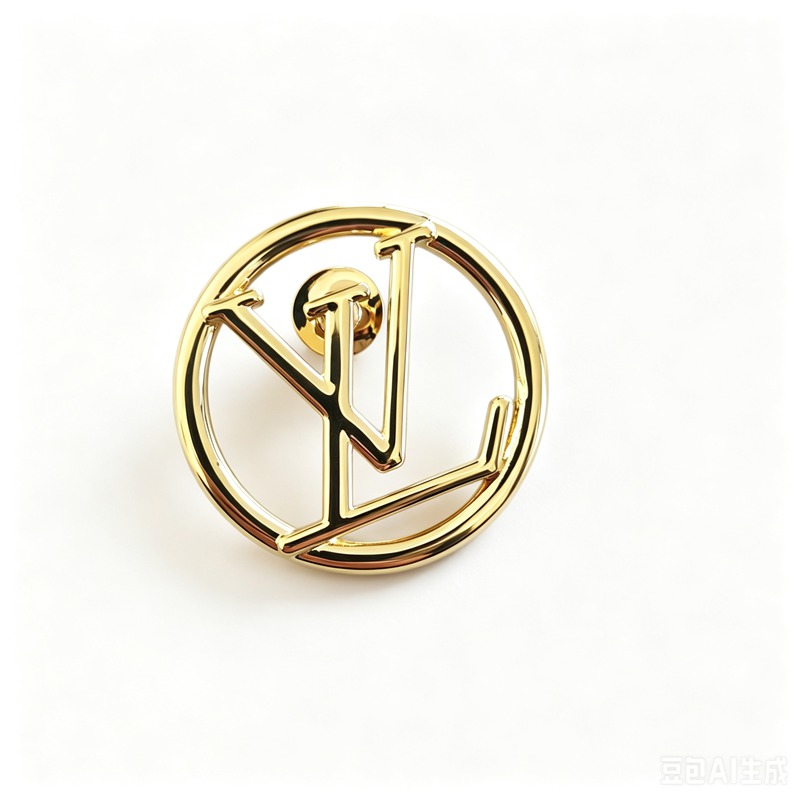 round LV brooch