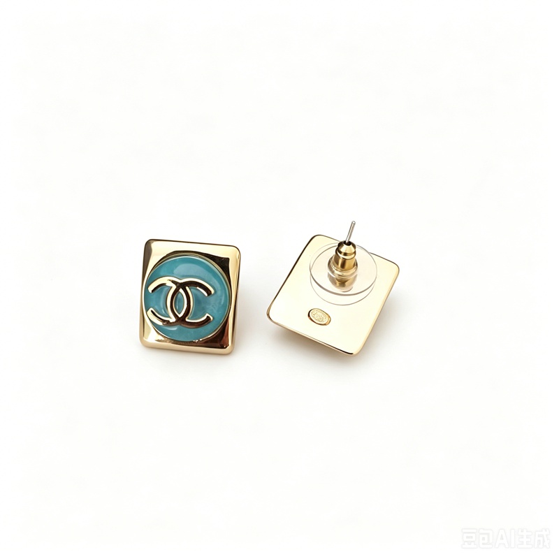 blue CC earring