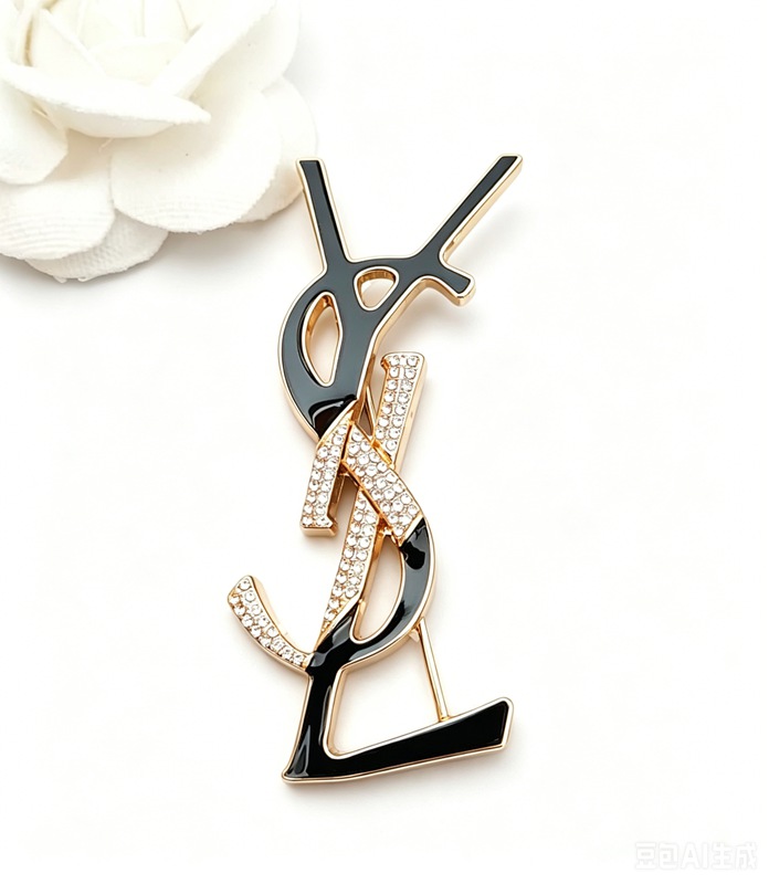 Painting YSL brooch