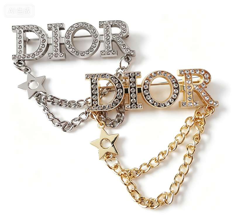 tassel Dior brooch